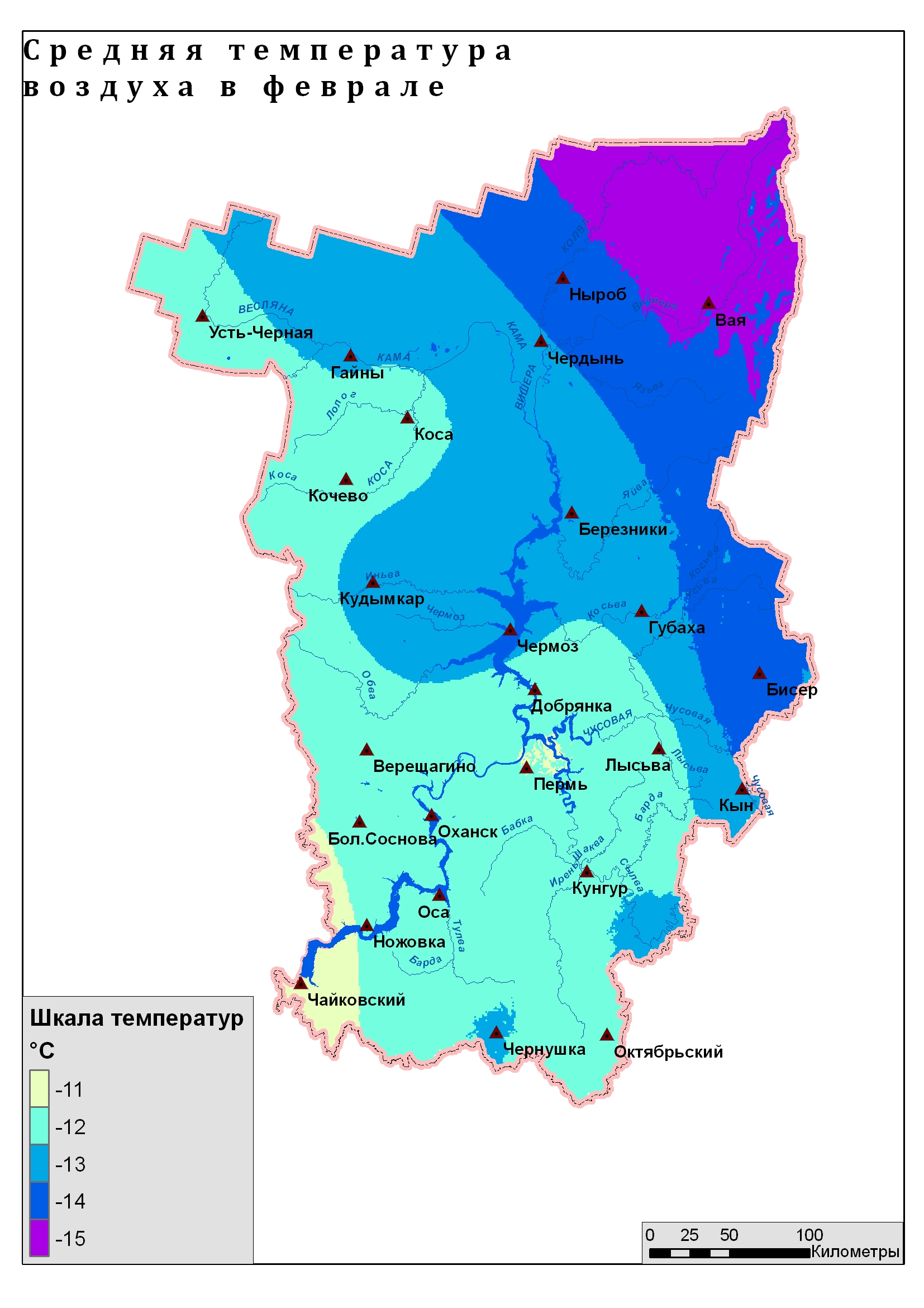 Карта осадков чермоз