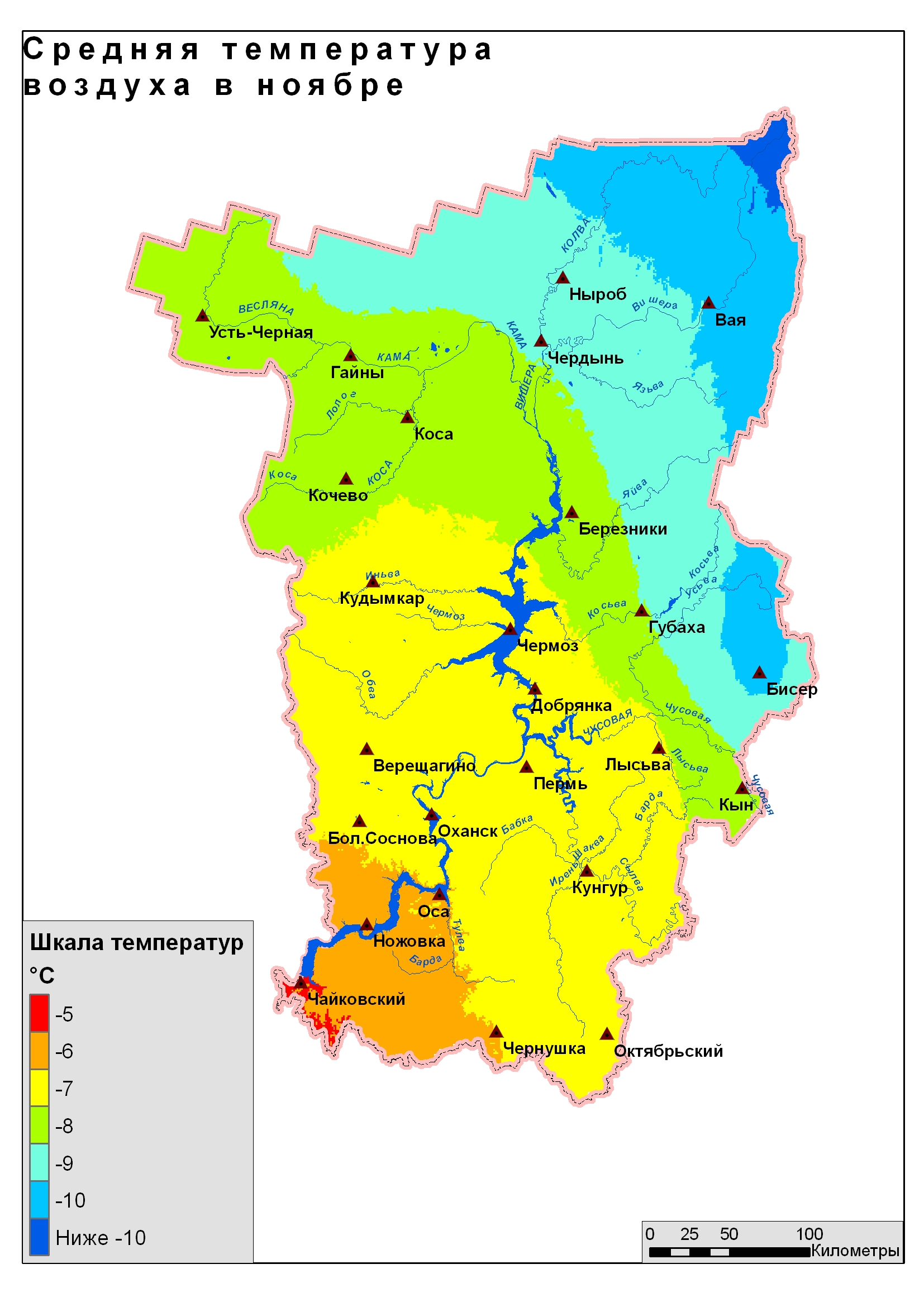 Карта осадков пермь