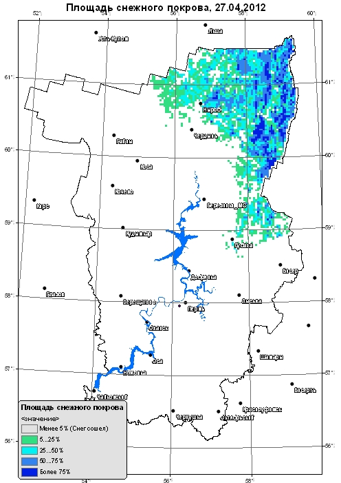 Карта снежного покрова на сегодня карта