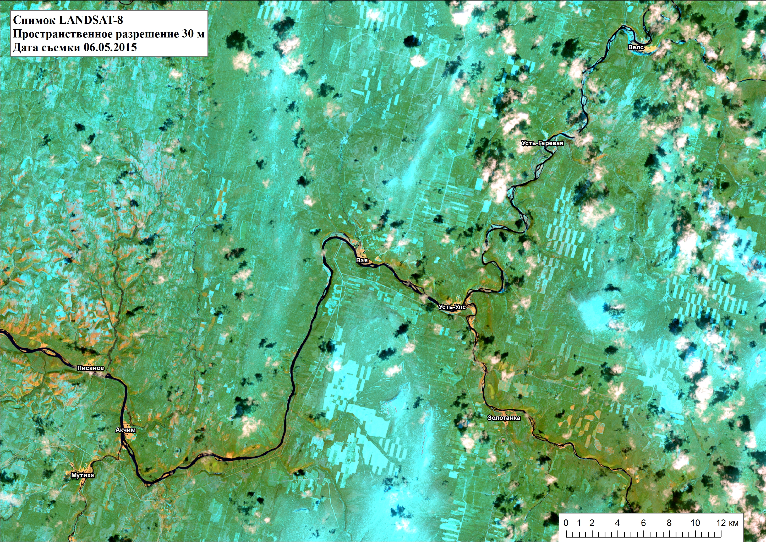 Спутниковый снимок Пермского края